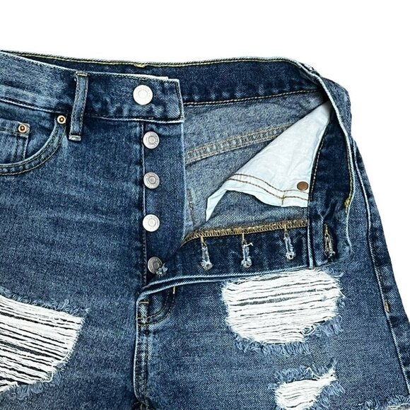Pacsun Ultra High Rise Vintage Short Size 25 Button Fly Raw Hem Jean Shorts - Picture 7 of 11